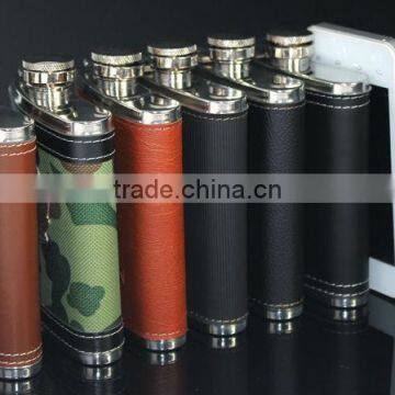 7oz 10 oz leather hip flask