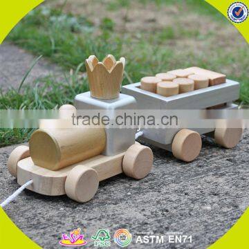 2017 wholesale baby wooden pull along toys best design kids wooden pull along toys top fashion children pull along toys W05C074