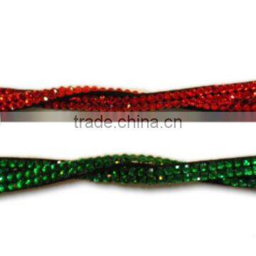 Rhinestone Bracelet With Zinc Alloy Locking Part, Hot Sale Gift Leather With Crystal Gem Decoration photo-5