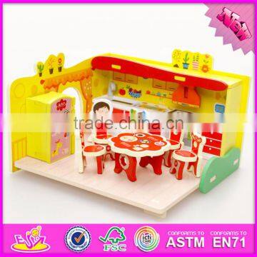 2017 New Design Children Pretend Play Wooden Diy Kitchen Toy W03B058 photo-2