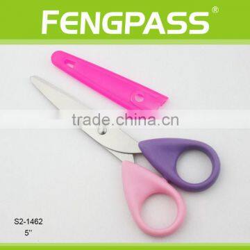 S2-1462 5" 2CR13 Stainless Steel ABS Plastic Handle Stationery Scissors / Kid Scissors With Plastic Holder photo-2
