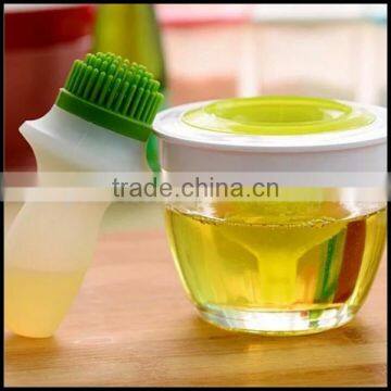Candy Color Disassembled Silicone Squeeze Oil Brush,OEM Bottle Silicone Brush Wholesale,oil Storage Silicone Pastry Brush photo-3