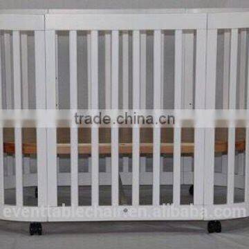 Solid Beech Wood Round Cot Baby Crib Sheets photo-5