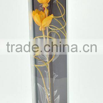 Colored Sola Flower + Curled Stick/ Rattan Stick