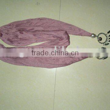 Fashion scarf with jewelry HYL06132