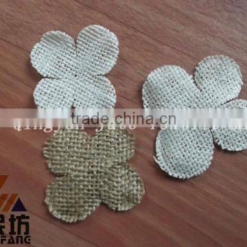 burlap flower wholesale natural or dyed color low price