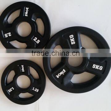 3 Holes Commercial PU Bumper Plates Weight Plate photo-3