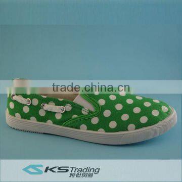 Latest wonmen printing blotches canvas injection shoes