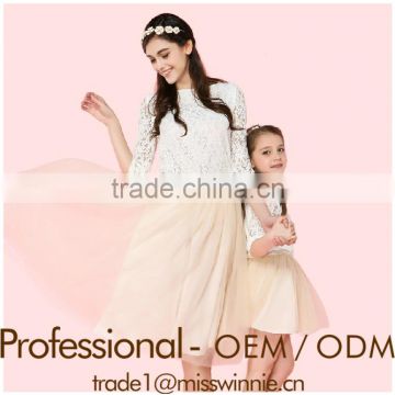 China children clothes supplier wholesale latest mother and daughter chiffon skirt