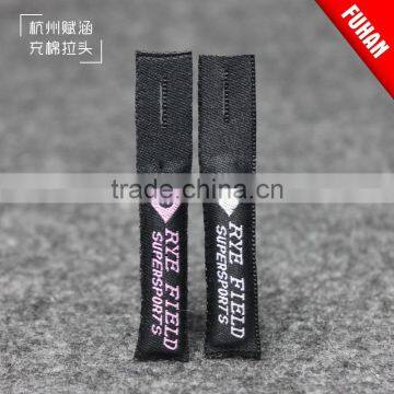 Woven Zipper Puller Design With Logo For Clothes photo-4