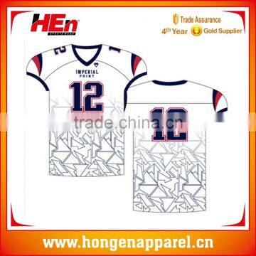 Hongen apparel wholesale cheap national team latest designs youth sublimated custom soccer uniform american football jersey