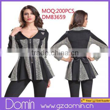 2014 New Arrival Ladies'Long Sleeve Blazer / Jacket with Flare Hem