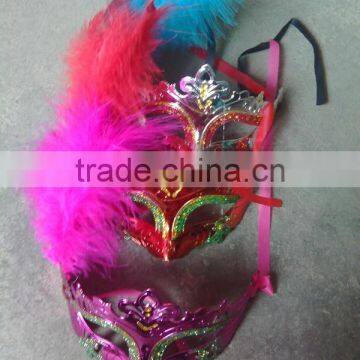 feathered venetian party mask for sale