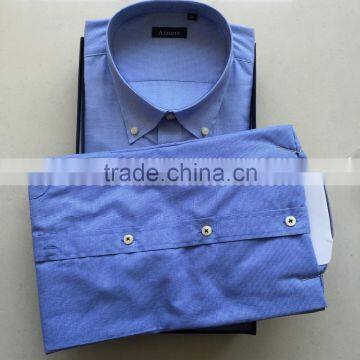 Men's T/C Yarn Dyed Check Business Shirt With Box Packing photo-2