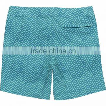 Customize Classic Board Short for Man Breathable Recycled Polyester Cotton Construction Swim Trunk Side And Hidden Back Pocket photo-3