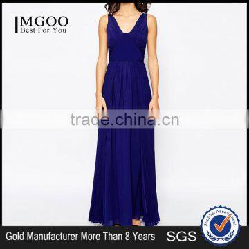 MGOO Hot Selling OEM/ODM Custom Logo Blue Maxi Dress Elegant Evening Vestidos Women Chiffon Clothing #25206029 photo-5
