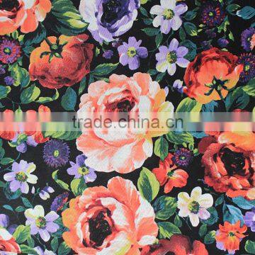 100% Cotton High Quality Fabric Floral Print Textile For Kids Clothing