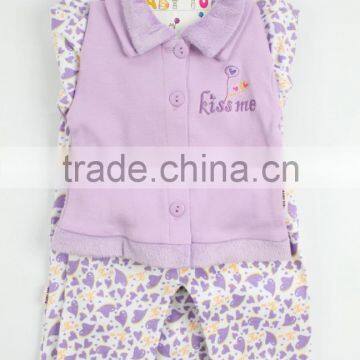 Wholesale Purple Color 8Pcs Baby Girls Clothes Set For Winter 8TB1-117