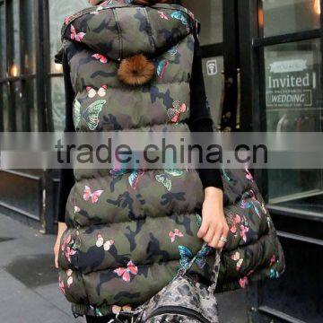 2016 New Fashion OEM Outdoor Sleeveless Long Woman Winter Warm Jacket photo-3