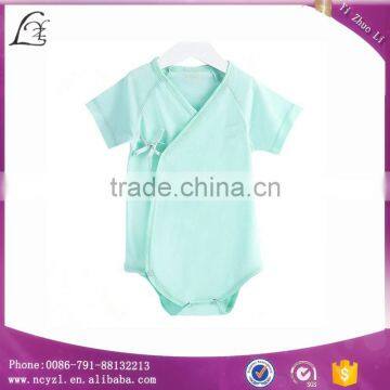 custom wholesale high quality 100% cotton new born baby jumpsuit clothes