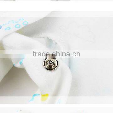 Stormy Printing White Newborn Baby Romper Interlock 100% Cotton Baby Clothing photo-4