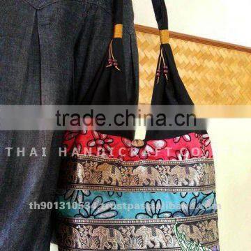 New Thai Silk Embroidered Handbag Tote Bag