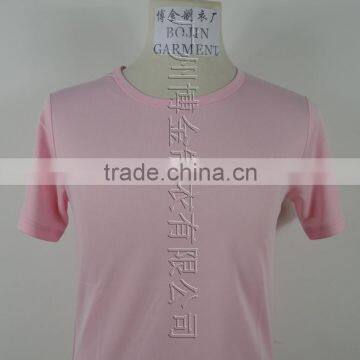 Pink Color Dry Fit Sportwear Tshirt for Women photo-2