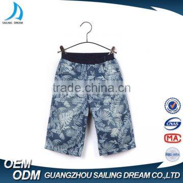 Hot Summer 2-8 years Short jeans child clothing boys denim shorts flower pattern printed kids short pants