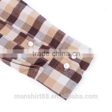 Plaid Check Male Flannel Shirt photo-3
