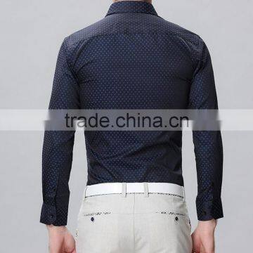 Fashion Men Beautiful Dress Shirt Delicate Printed Slimming Garment photo-2