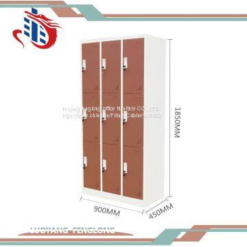 Коммерческий металлический шкаф-хранилище с 9 дверцами для раздевалки в спортзалах и фитнес-клубах photo-2