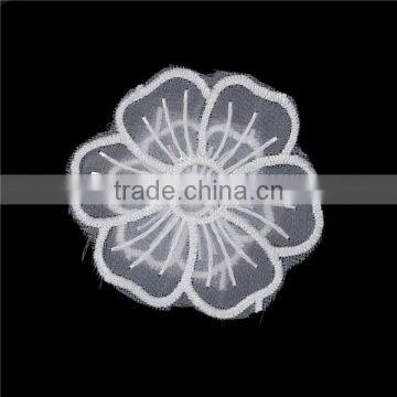 Polyester & Acrylic Patches DIY Scrapbooking Craft Flower White Custom Appliques photo-2