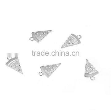 Zinc Based Alloy Charms Watermelon Fruit Silver Tone