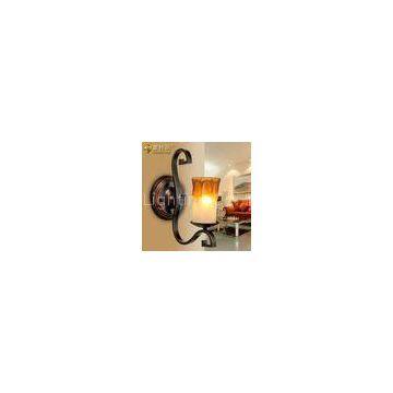 Wrought iron glass modern indoor wall lights / vintage wall light For Home decoration