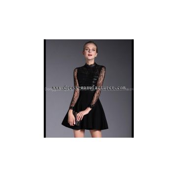 2015 summer black vogue lace women dress