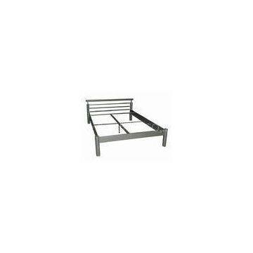 Silver Bedroom Full Size Metal Beds , 1.2 mm Iron Double Size Bed Frame