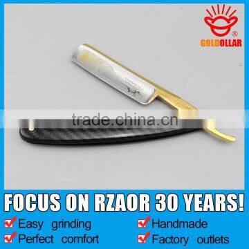 NEW ARRIVAL!"GOLD DOLLAR 207" razor carbon steel barber razor cut throat razor shave ready