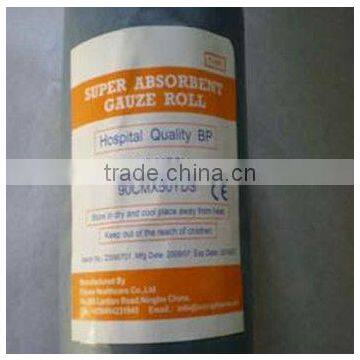 100% medical cotton gauze roll