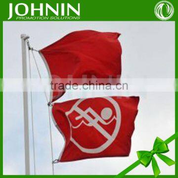 Flying Polyester Factory Promotion Big Red Warning Custom Made Flag photo-3