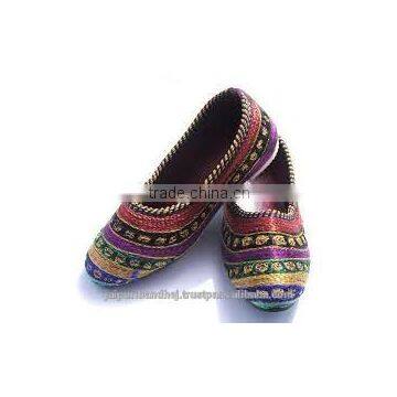 Indian Handmade Leather Women Mojari Jooti