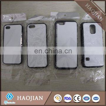 sublimation blank TPU+PC+ aluminum sheet black mobile phone covers