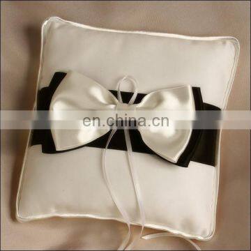 Black & White Double bow-knot decorative ring pillow wedding gifts decoration dropship supplier