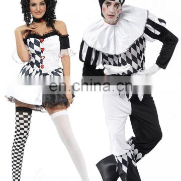 Latest cheap price Harlequin Jester Clown Costume Halloween costume Adult Ladies Fancy Dress costume AGC2032