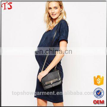 Bulk wholesale clothing oem suede sexy maternity dress maternity wear