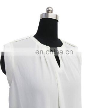 Women Hot Summer Casual Cheap Sleeveless Chiffon Tank Top Blouse photo-4