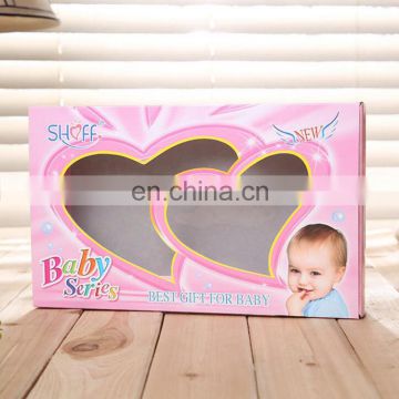 China manufacture colorful paper custom folding box with heart shape window and drawer