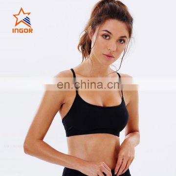 sports yoga gym design training bamboo support seamless sports set sport women push up bra