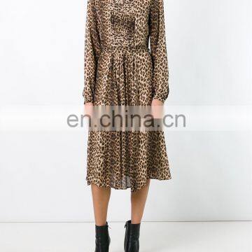 MIKA2487 Long Sleeve leopard print Loose Cloth