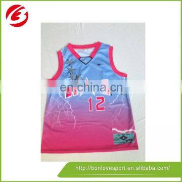 2~5XL Digital Print With Pattern Basketball Jersey Black And Red