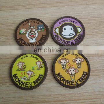 4 pcs different design monkey shake cup coasters for advertising promotional